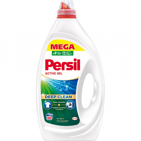 Detergent rufe lichid - Persil Detergent lichid, 3.96 L, 88 spalari, Deep Clean Active Gel