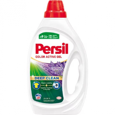 Detergent rufe lichid - Persil Detergent lichid, 855 ml, 19 spalari, Deep Clean Color Active Gel Lavender