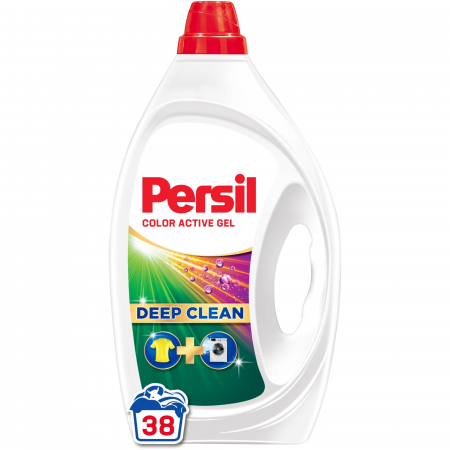 Detergent rufe lichid - Persil Detergent lichid, 1.71 L, 38 spalari, Deep Clean Color Active Gel