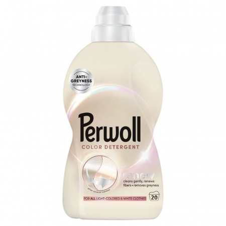 Detergenți rufe - Perwoll Detergent lichid, 1L, 20 spalari, Renew Light Colors
