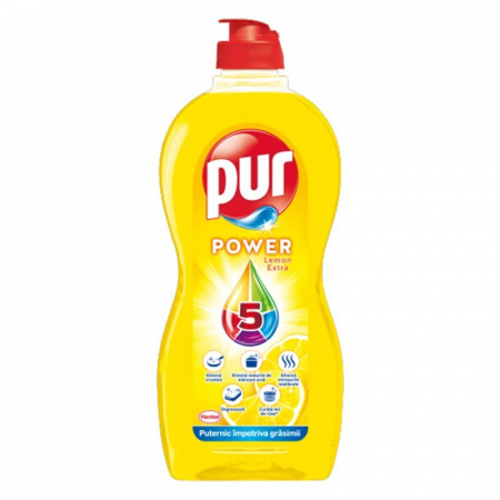 Detergenți vase - Pur Detergent pentru vase, 450 ml, Lemon