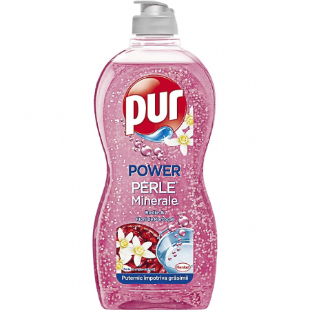 Detergenți vase - Pur Detergent pentru vase, 450 ml, Perle Minerale Rodie si Flori de Portocal