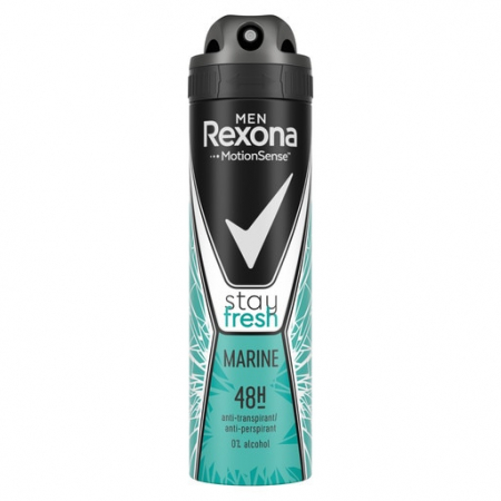 Spray - Rexona Deodorant spray, Barbati, 150 ml, Stay Fresh Marine