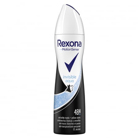 Spray - Rexona Deodorant spray, Femei, 150 ml, Invisible Aqua