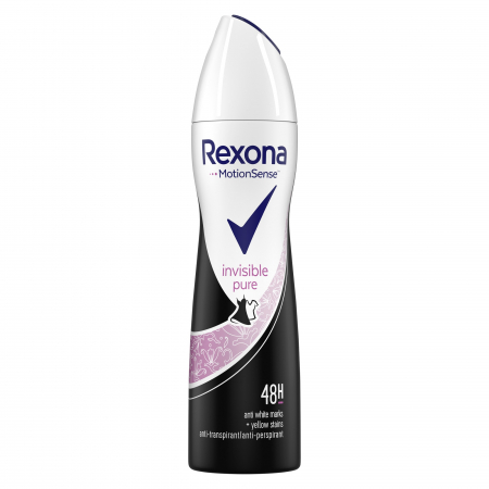 Spray - Rexona Deodorant spray, Femei, 150 ml, Invisible Pure