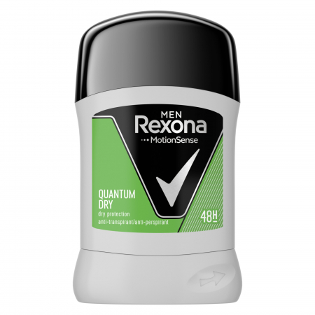 Deodorante - Rexona Deodorant stick, Barbati, 50 ml, Quantum Dry