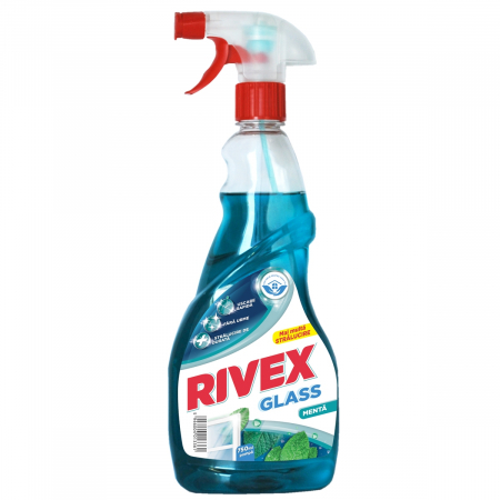 Sticlă și ferestre - Rivex Solutie curatat geamuri, 750 ml, Menta