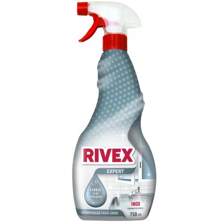 Sticlă și ferestre - Rivex Solutie pentru inox, ceramica si sticla, 750 ml, Expert