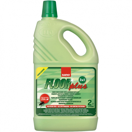Lemn și parchet - Sano Detergent pentru pardoseli, 2 L, Floor Plus 2in1