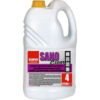 Sticlă și ferestre - Sano Solutie curatat geamuri, 4L, Clear