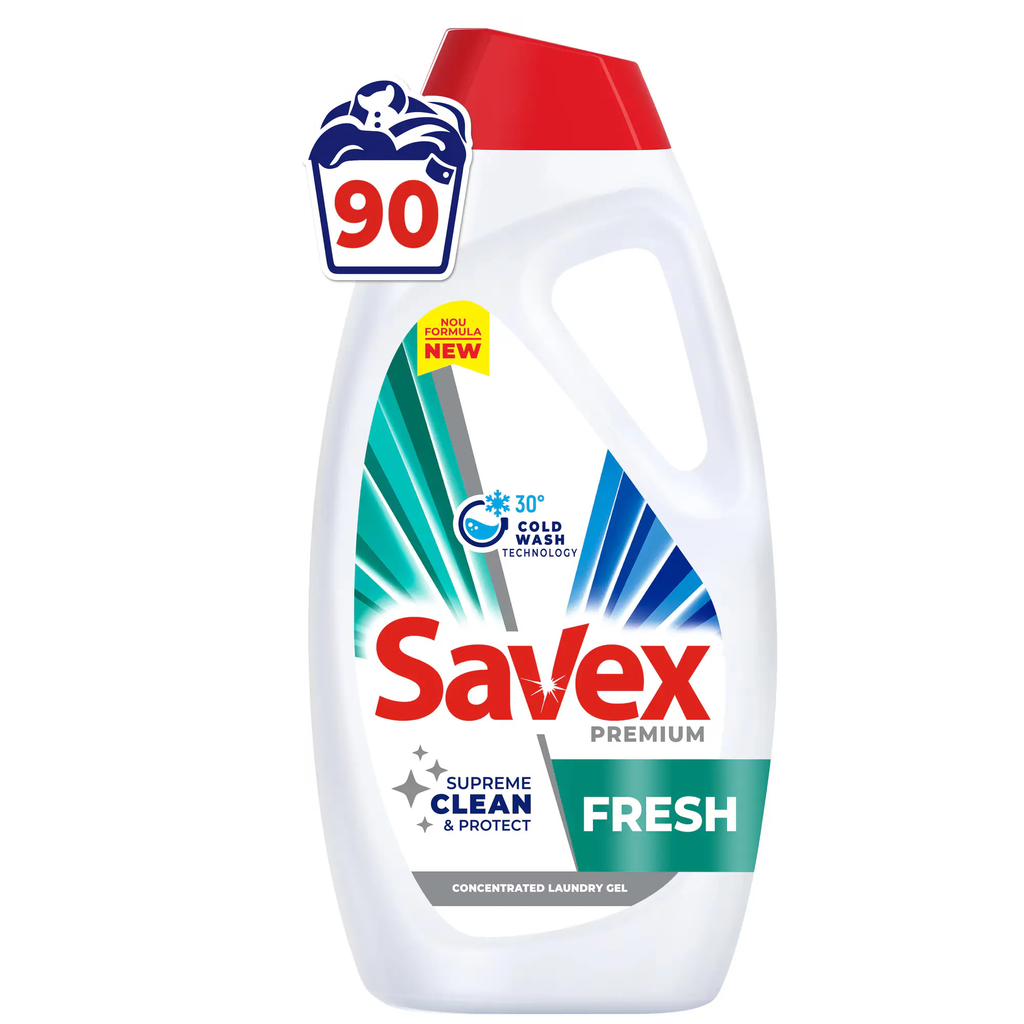 Detergent rufe lichid - Savex Detergent lichid, 3.6 L, 90 spalari, Premium Fresh