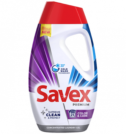 Detergent rufe lichid - Savex Detergent lichid, 1.08L, 24 spalari, Premium Color & Care