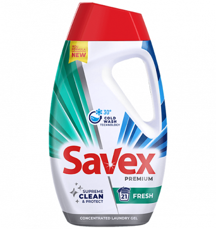 Detergent rufe lichid - Savex Detergent lichid, 1.08L, 24 spalari, Premium Fresh