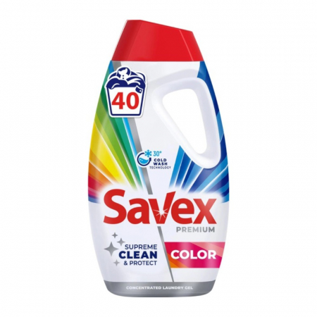 Detergent rufe lichid - Savex Detergent lichid, 1.8 L, 40 spalari, Premium Color
