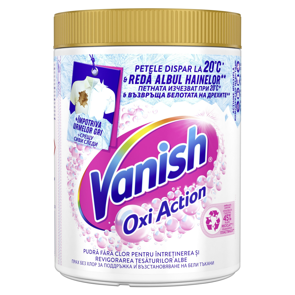 Vanish Pudra pentru indepartarea petelor, 960 g, Oxi Action White