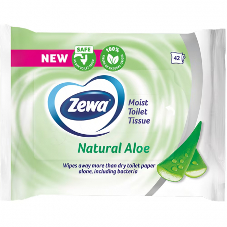Hârtie igienică - Zewa Hartie igienica umeda, 42 buc, Aloe Vera