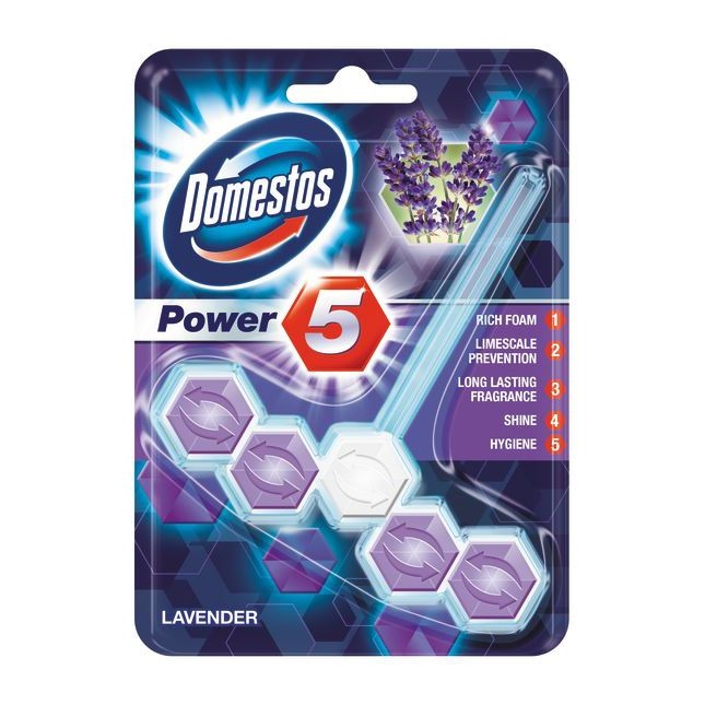 Domestos Odorizant WC cu bile, 55 g, Power 5 Lavanda