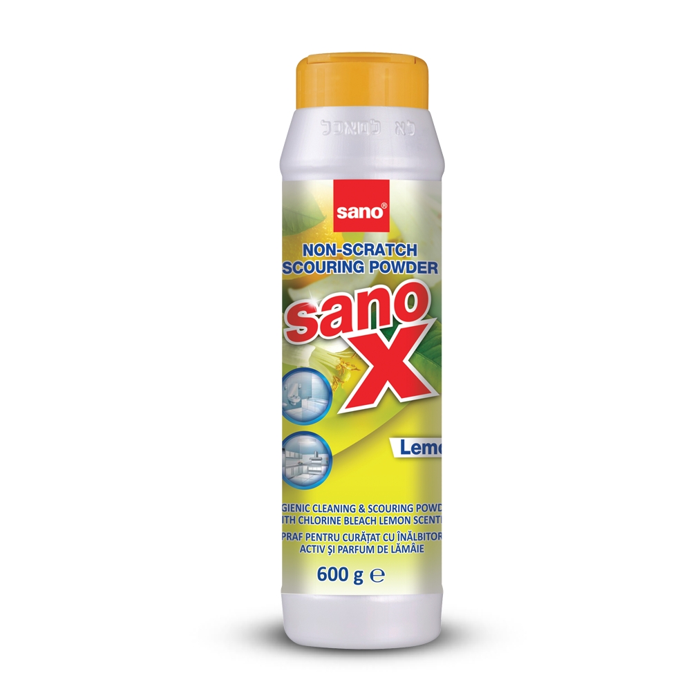 Sano Praf de curatat cu inalbitor, 600 g, X Lemon