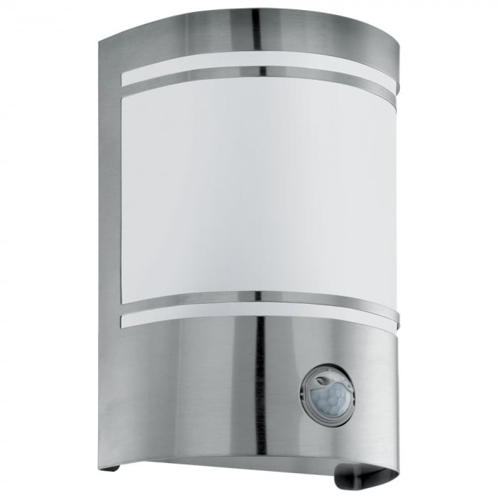 Aplica exterior EGLO CERNO 30192, E27 1X40W IP44, Sticla satinata, Inox