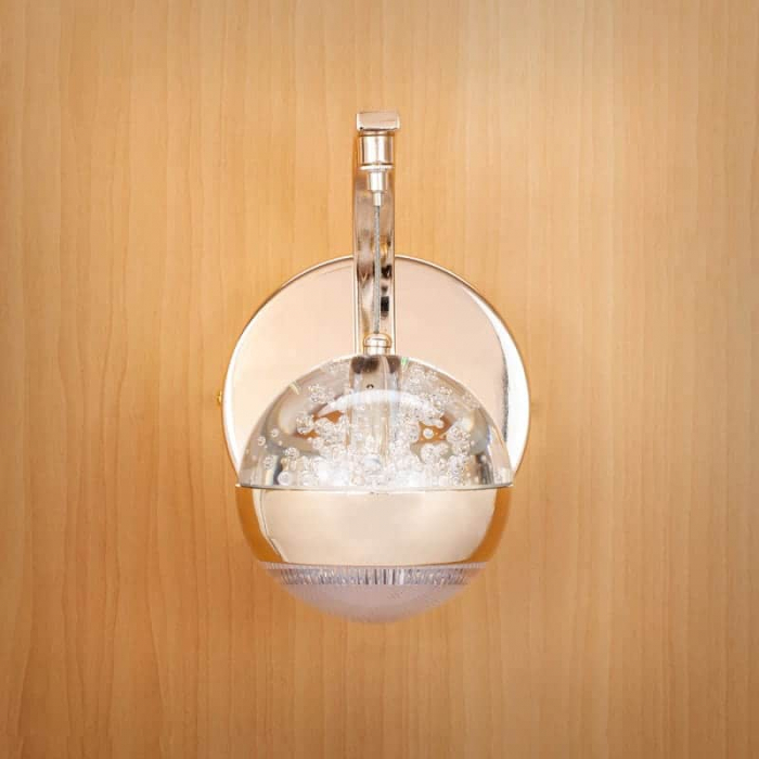 Aplica LED Kelektron Drops, 8W, argintiu-transparent homesolutions.ro