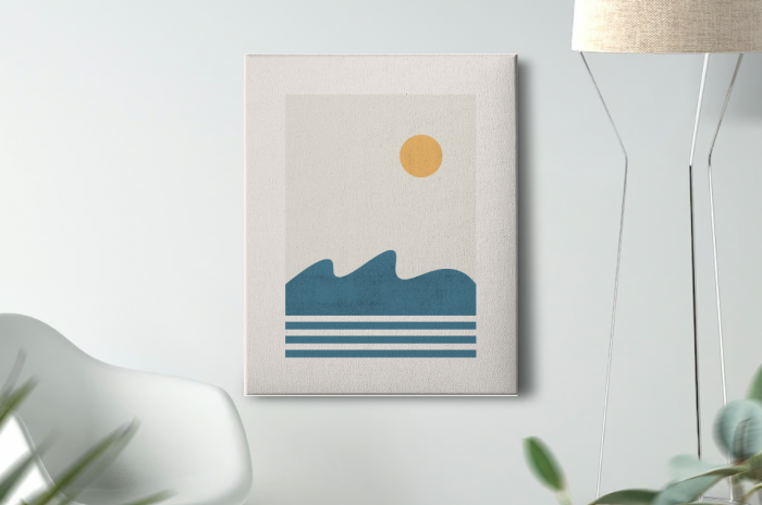 Tablou Canvas Minimal Sea Sun [1]