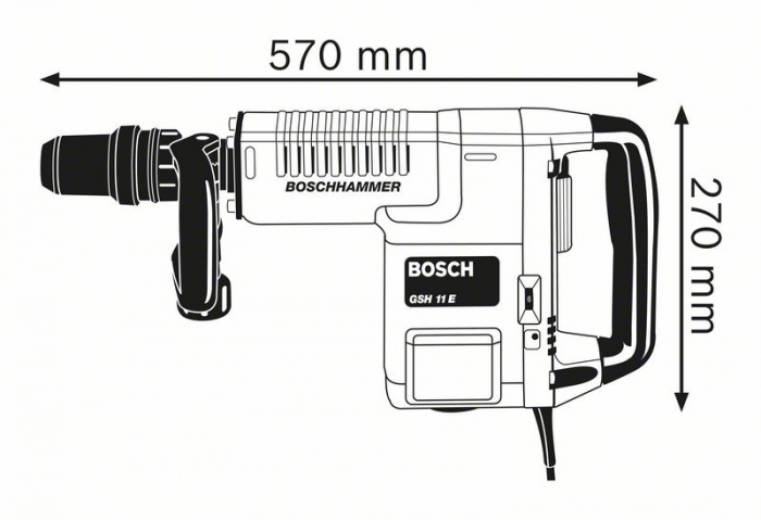 Ciocan demolator Bosch GSH 11 E, 1500W, 16.8J, 1890 batai, SDS Max [2]