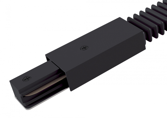 Conector electric negru din plastic cu 2 iesiri pentru sina TRACK ACCESORY BLACK MAYTONI homesolutions.ro