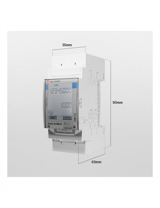 Contor de putere Wallbox (3 faze pana la 65A EM340 Carlo Gavazzi)