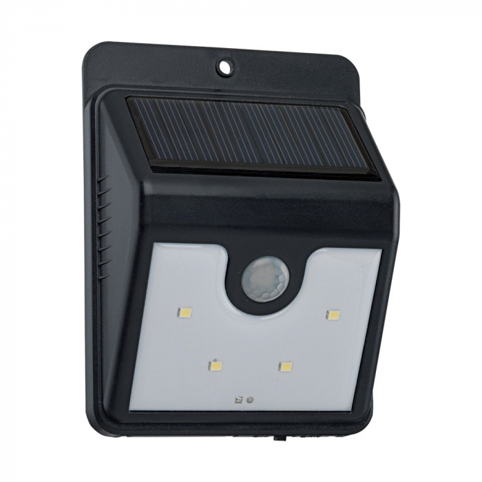 Lampa cu senzor de miscare solara LED EGLO 48636 4X0.1W 6000K, Negru