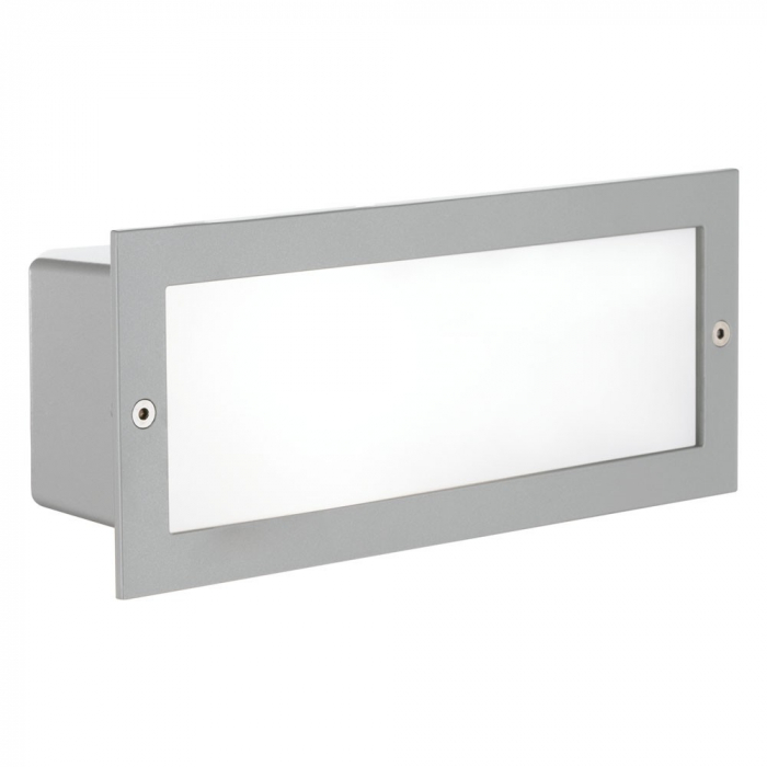 Lampa incastrata exterior EGLO ZIMBA 88008, E27 1X60W IP44, Argintiu, alb