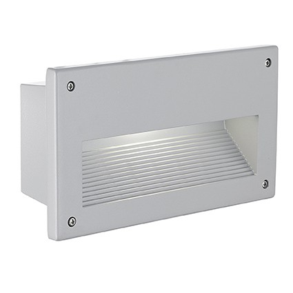 Lampa incastrata exterior EGLO ZIMBA 88575, E14 1X40W IP44, Argintiu, alb