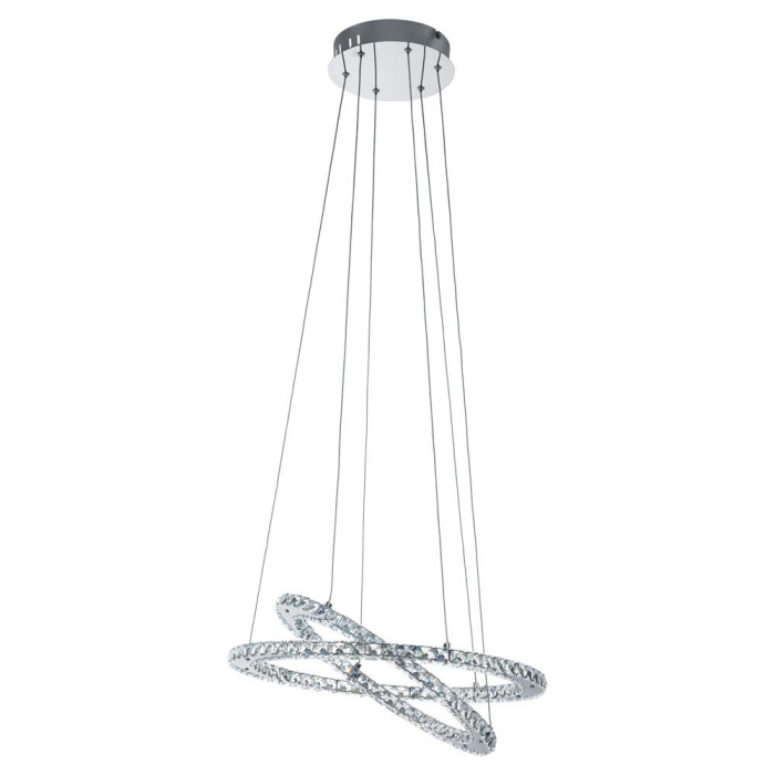 Lustra cristal EGLO VARRAZO 31667, LED 29.6W 3500lm 4000K O550mm, Cristal, Transparent