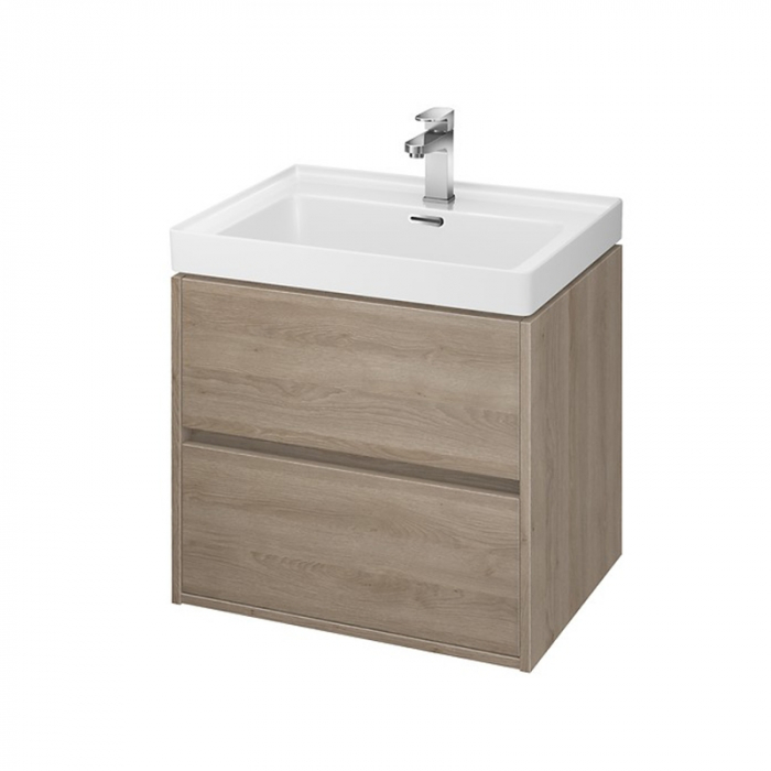 Mobilier Suspendat Cersanit, Crea, Cu Doua Sertare, 60 Cm, Stejar