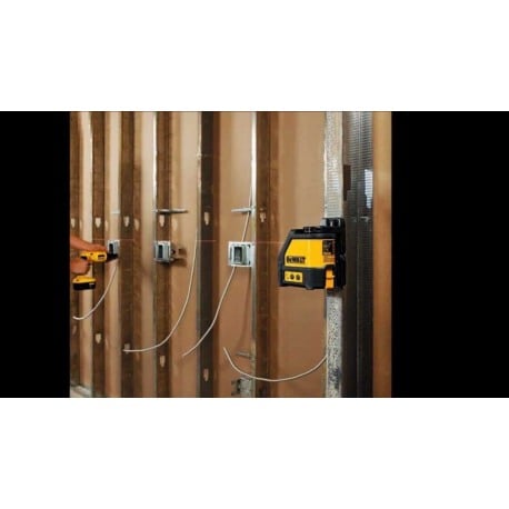 Nivela laser DeWALT, 10m, + - 3 mm, rosu, doua axe in cruce, cu receptor detector DE0892 inclus [5]
