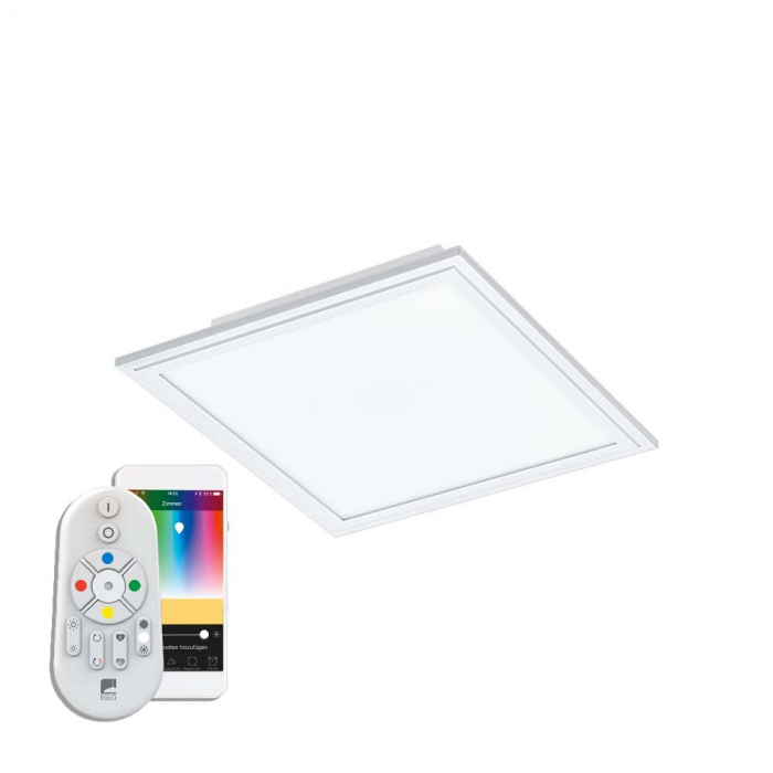 Panou LED RGB inteligent EGLO SALOBRENA-C 96662, LED RGB 16W 2000lm 2700-6500K, Alb Cu ajutorul aplicatiei sau accesorilor (telecomanda si sau priza EGLO CONNECT), produsul poate avea urmatoarele func