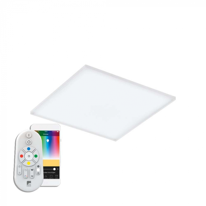 Panou LED RGB inteligent EGLO TURCONA-C 98564, LED RGB 30W 4300lm 2700-6500K, Alb Cu ajutorul aplicatiei sau accesorilor (telecomanda si sau priza EGLO CONNECT), produsul poate avea urmatoarele functi