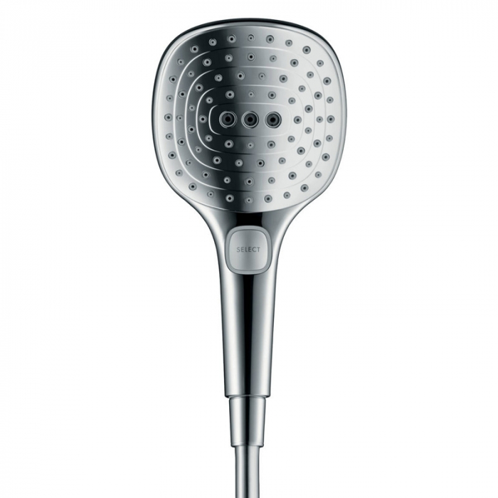 Para de dus Hansgrohe, Raindance Select E 120, cu 3 jeturi, crom