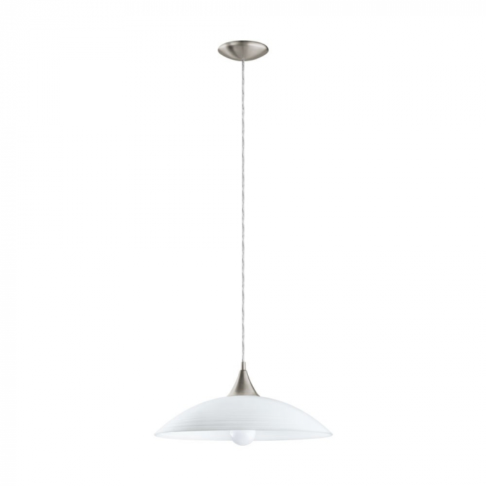 Pendul EGLO LAZOLO 91496, E27 1X60W O420mm, Alb Lacuit