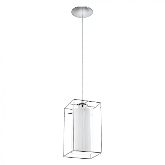 Pendul EGLO LONCINO 1 94377, E27 1X60W, Transparent, Alb