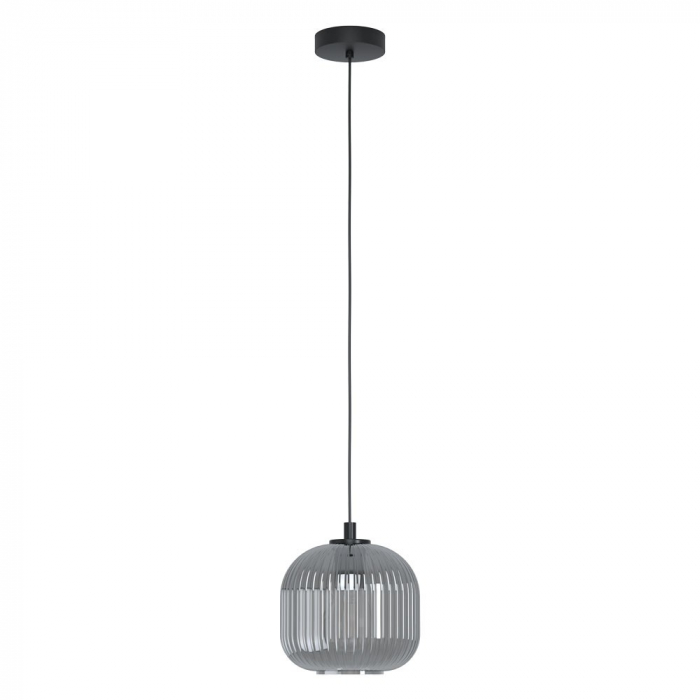 Pendul EGLO MANTUNALLE 1 99371, E27 1X40W O200mm, Negru Transparent