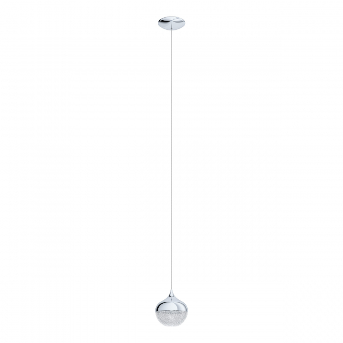 Pendul EGLO MIOGLIA 1 98627, E14 1X25W O150mm, Alb Granulat, Transparent