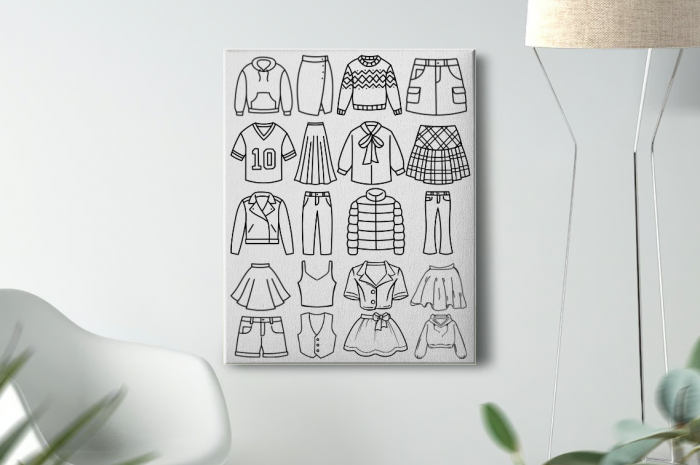 Tablou Pictura Canvas Clothing dimensiune 50x50 [1]