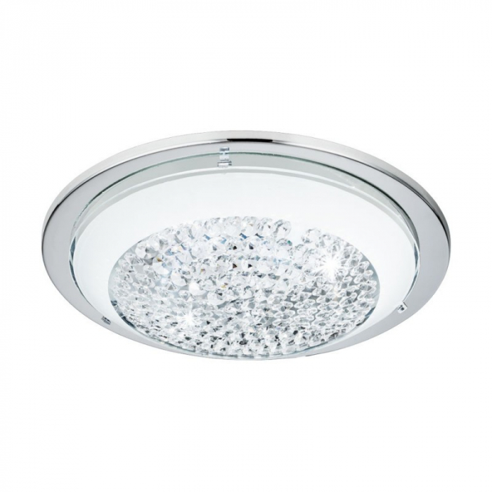 Plafoniera EGLO ACOLLA 95639, LED 11W 950lm 3000K O290mm, Cristal, Alb, Transparent