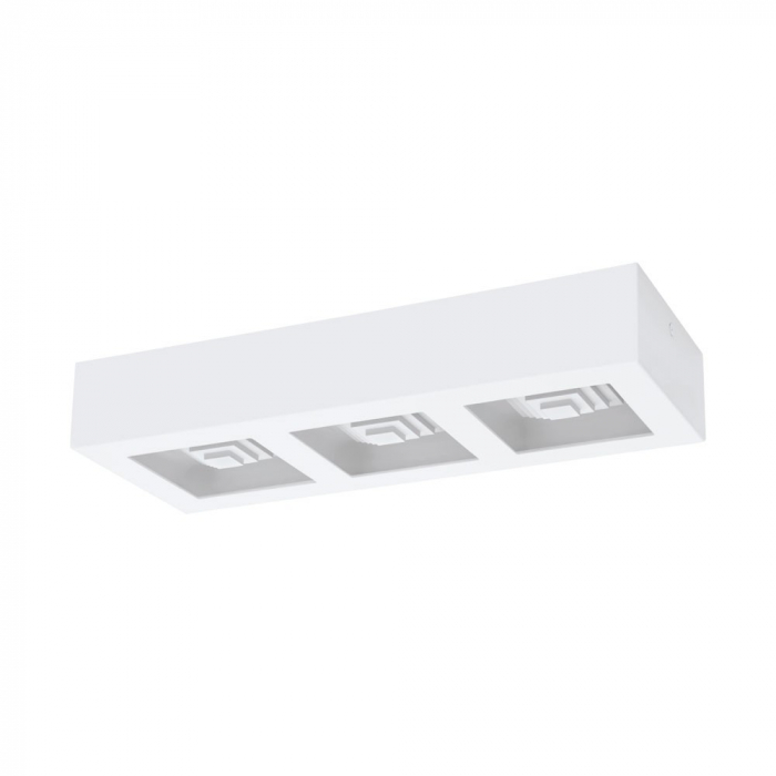 Plafoniera EGLO FERREROS 96793, LED 3X6.3W 2520lm 3000K, Otel, Alb