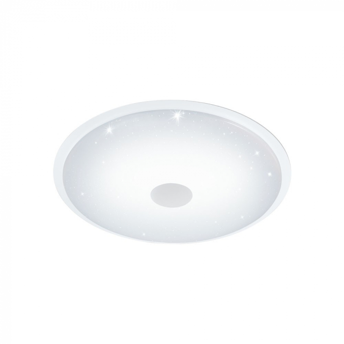 Plafoniera EGLO LANCIANO 97737, LED 40W 4000lm 3000K, 4000K, 5000K O660mm, Efect de cristal, Alb, Argintiu