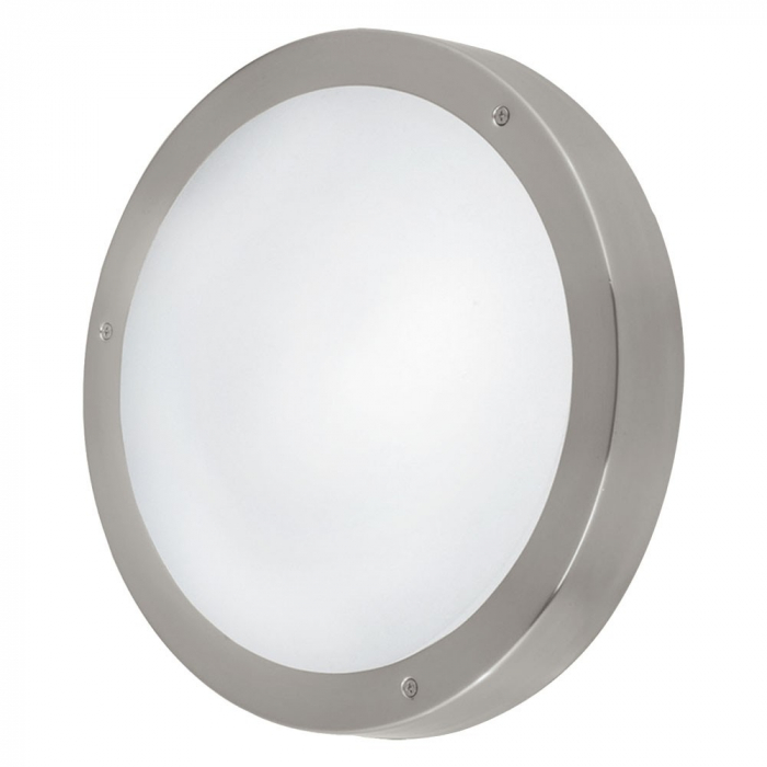 Plafoniera exterior EGLO VENTO 1 94121, LED 11W 950lm 3000K IP44 O285mm, Sticla, Inox