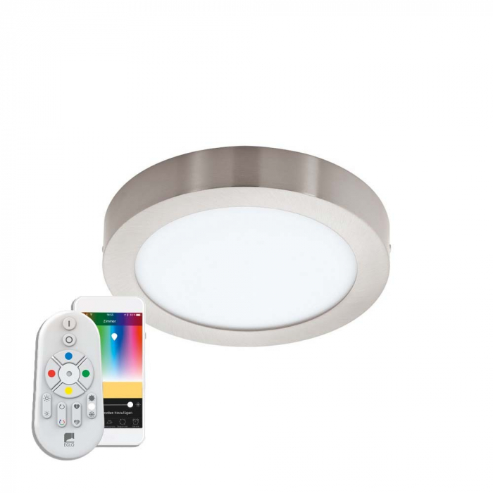 Plafoniera inteligenta EGLO FUEVA-C 96678, LED RGB 21W 2700lm 2700-6500K O300mm, Metal turnat, Alb Cu ajutorul aplicatiei sau accesorilor (telecomanda si sau priza EGLO CONNECT), produsul poate avea u