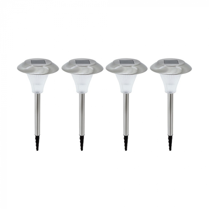 Set 4 lampi solare LED EGLO 90636 4X0.06W O125mm, Inox