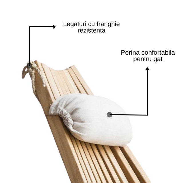 Sezlong Kevin lemn natural [2]