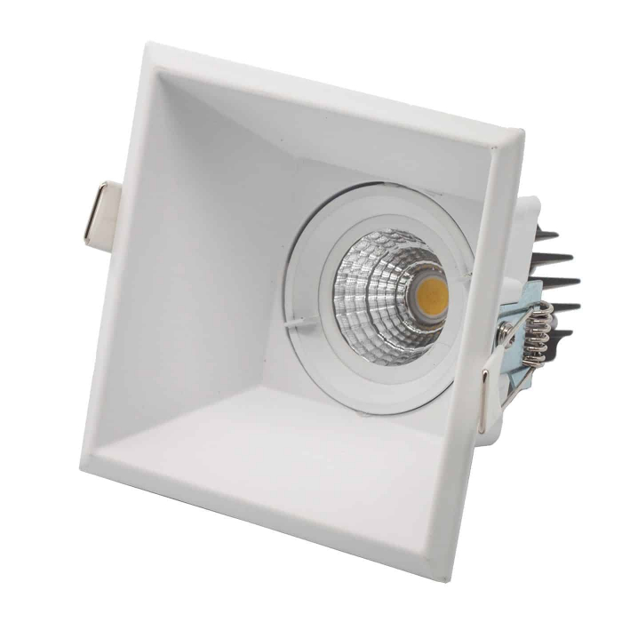 Spot fix LED incastrat Kelektron Essential, 7W, alb, patrat, IP20 homesolutions.ro